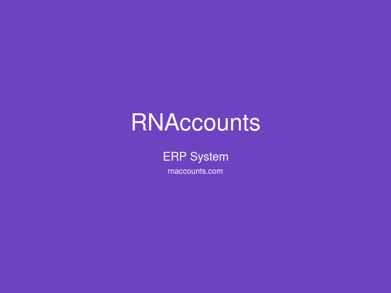 rnaccounts ERP